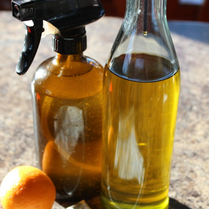 Orange and olive oil, nontoxic wood cleaner recipe